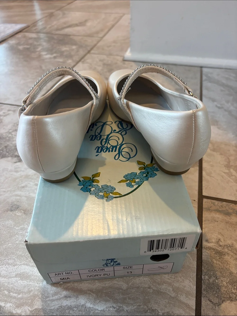 Sweet Love Kids Ivory Pearl-Embellished Mary Janes